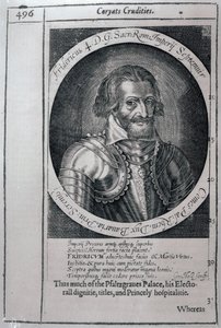 Portrait of Thomas Coryate from 
